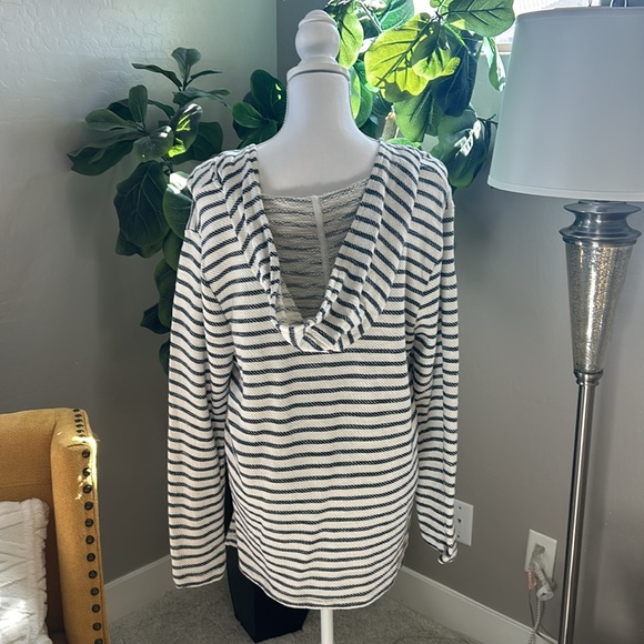 Gap Hooded Blue and White Sweatshirt - Picture 2 of 4